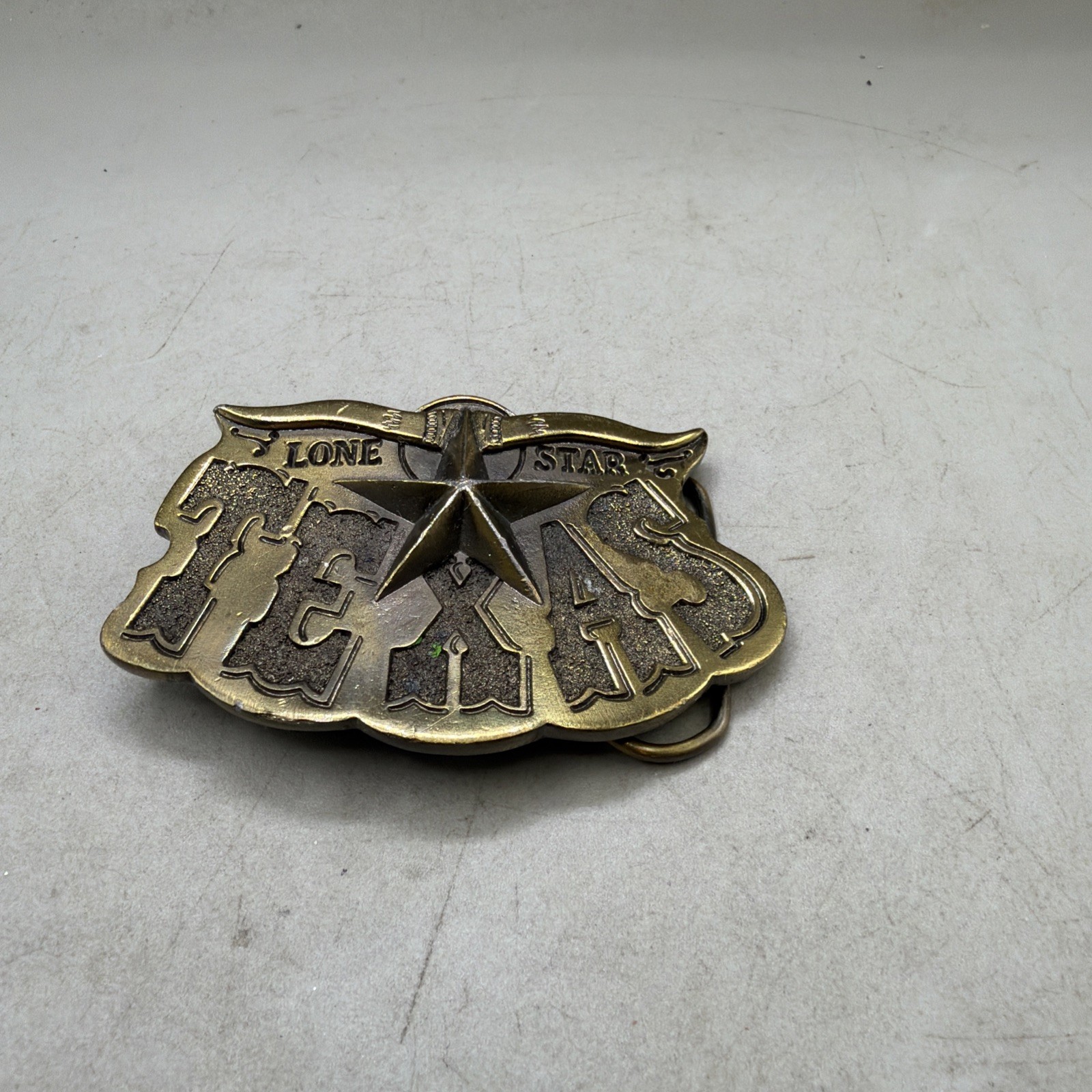 1980 LONE STAR Belt Buckle Texas USA SN 141 Vintage