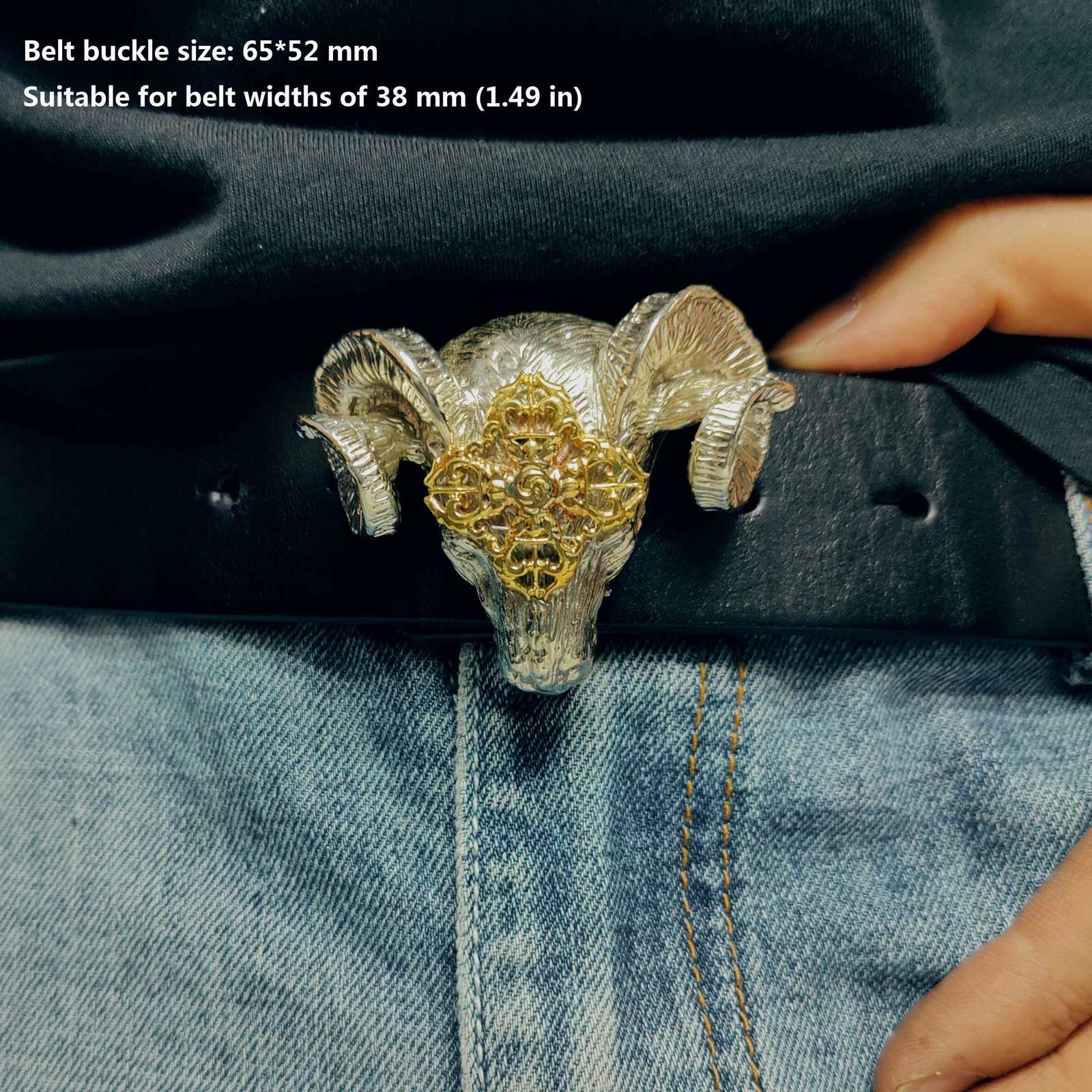 Brass Casting Casting Goat Head Belt Buckle, Personalised Men&rsquo;s belt buckle