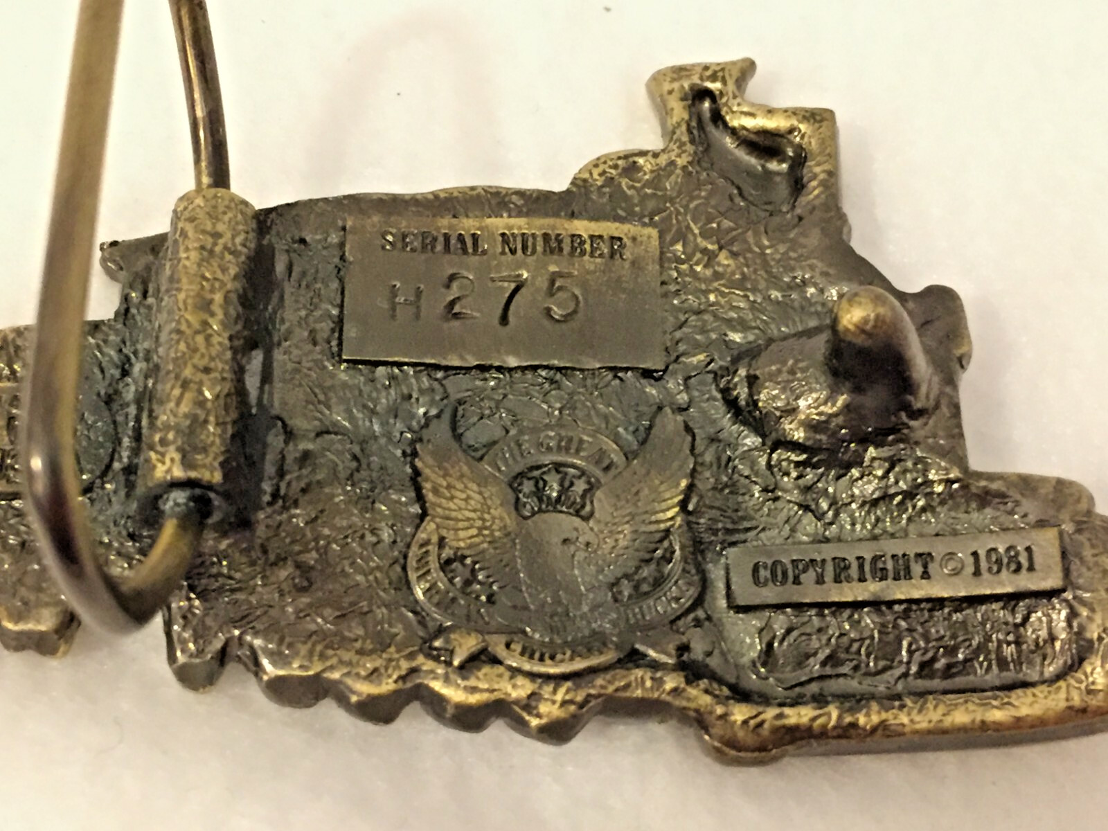 Train Belt Buckle The Great American Buckle Company Locomotive 1981 Vintage