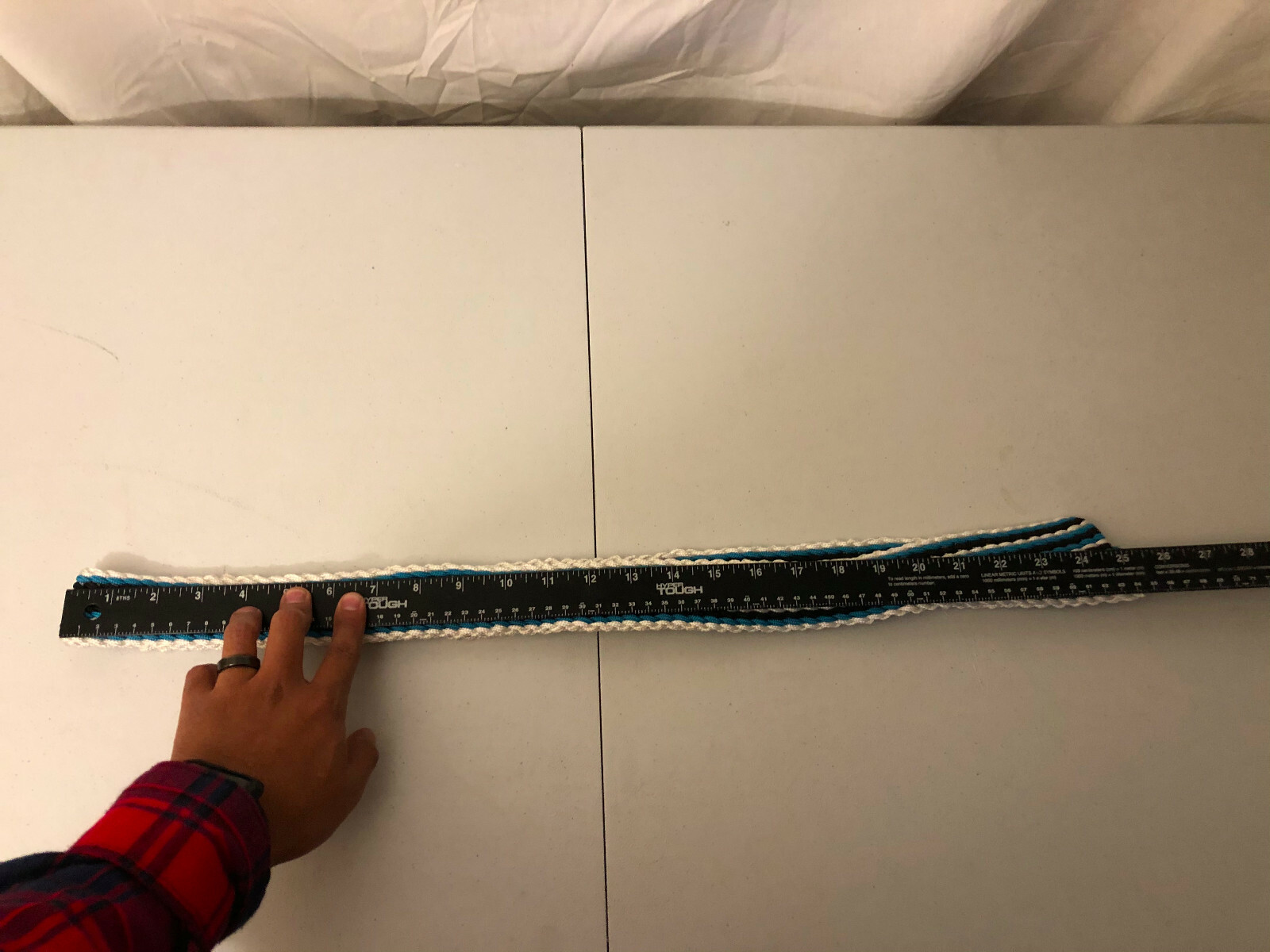 New Nylon braided Men Women Belt White Black Blue 48in Handmade No Buckle