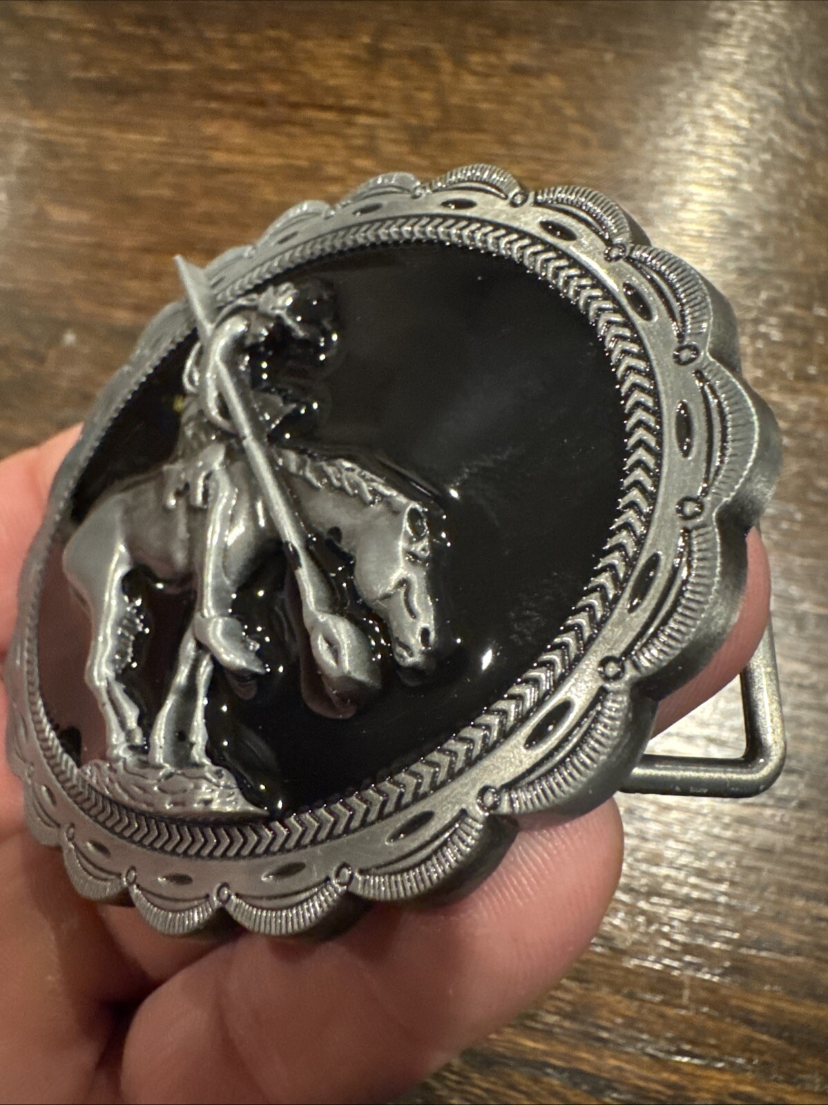 Indian Horse Belt Buckle Sioux Apache Comanche Rodeo Collector Native American