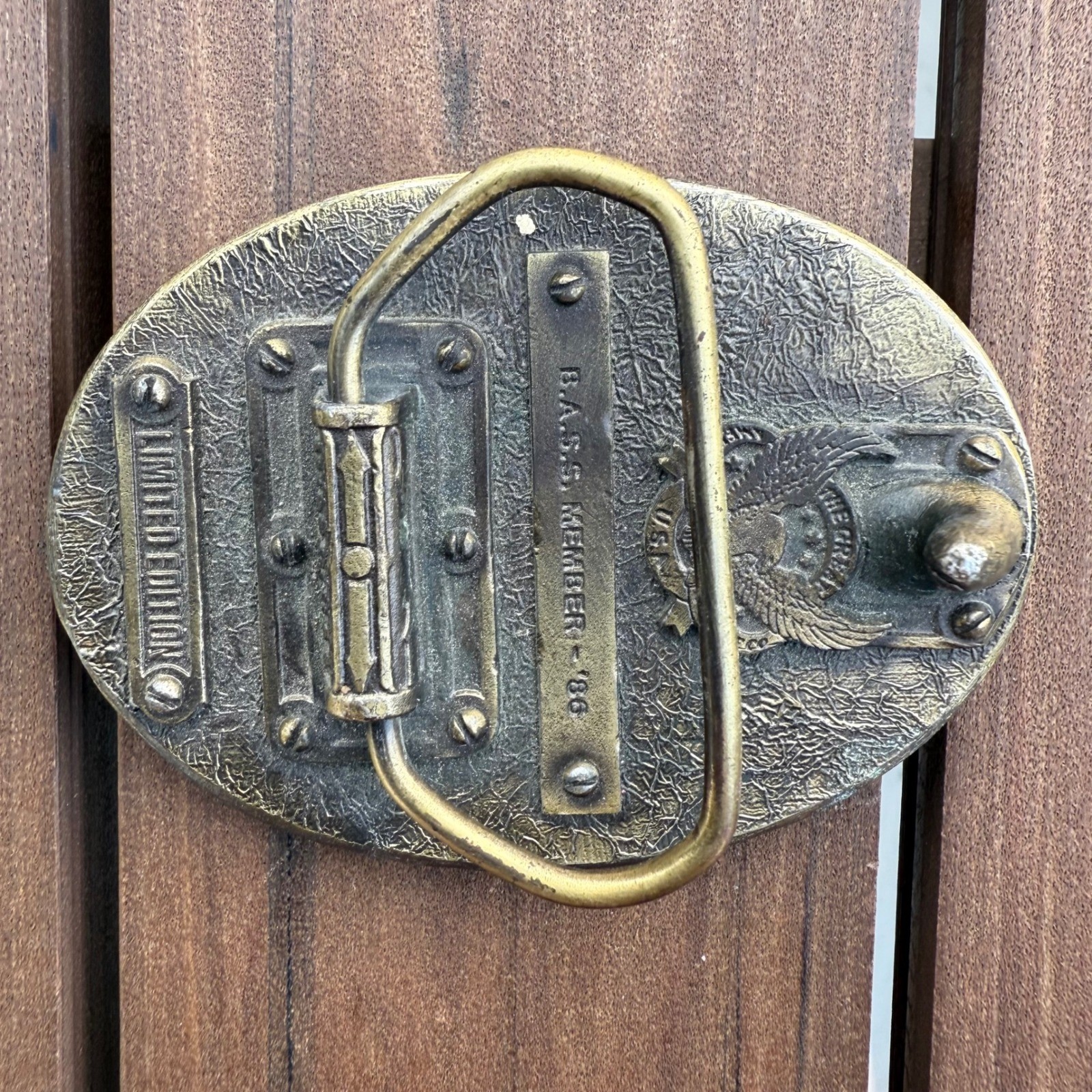 Vintage BASS Member 1986 Limited Edition Belt Buckle Mens USA