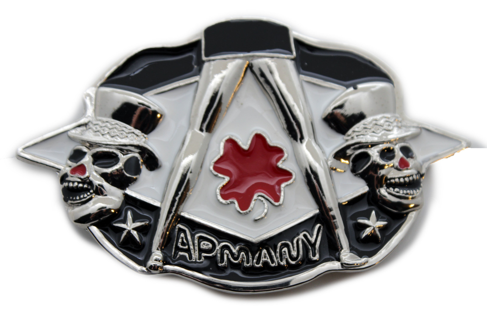 Men / Women Belt Buckle Silver Metal Skull Skeleton APMANY Colver Leaf Sexy Legs