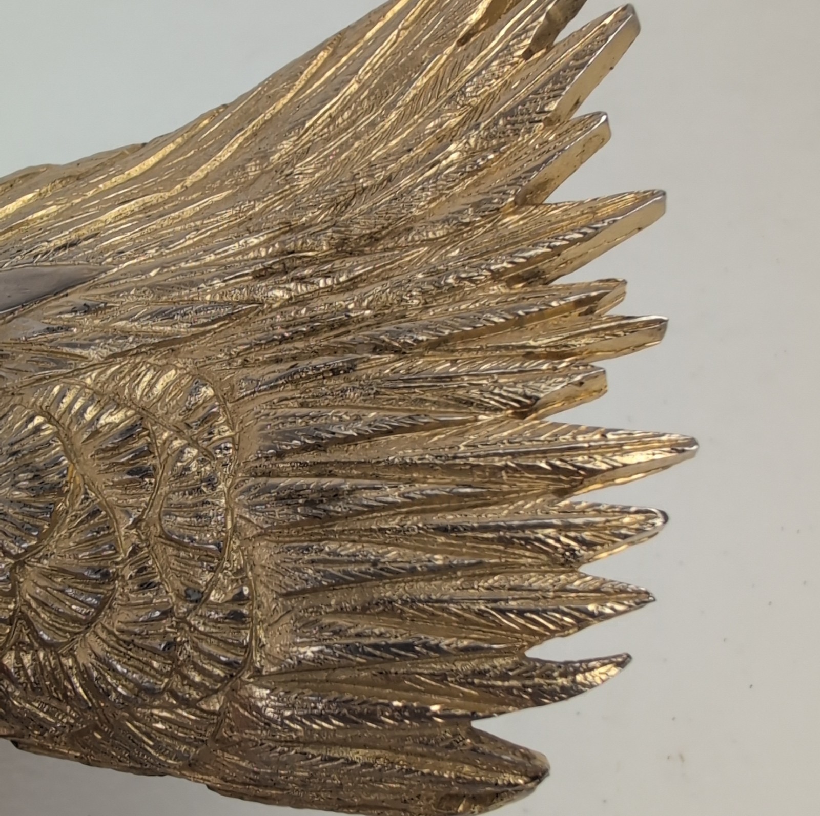 Vintage 1971 Sandy Val Pewter Eagle Head Belt Buckle Gold Silver Tone 3D Large