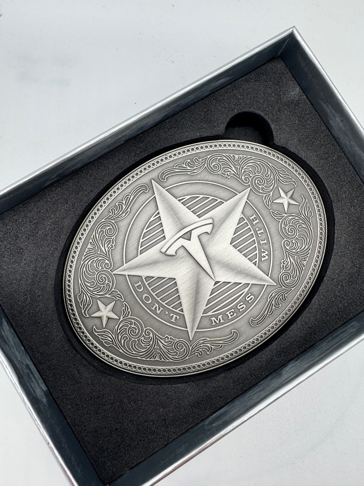 Tesla Giga Texas Belt Buckle Official Collectible Brand New in Box Limited