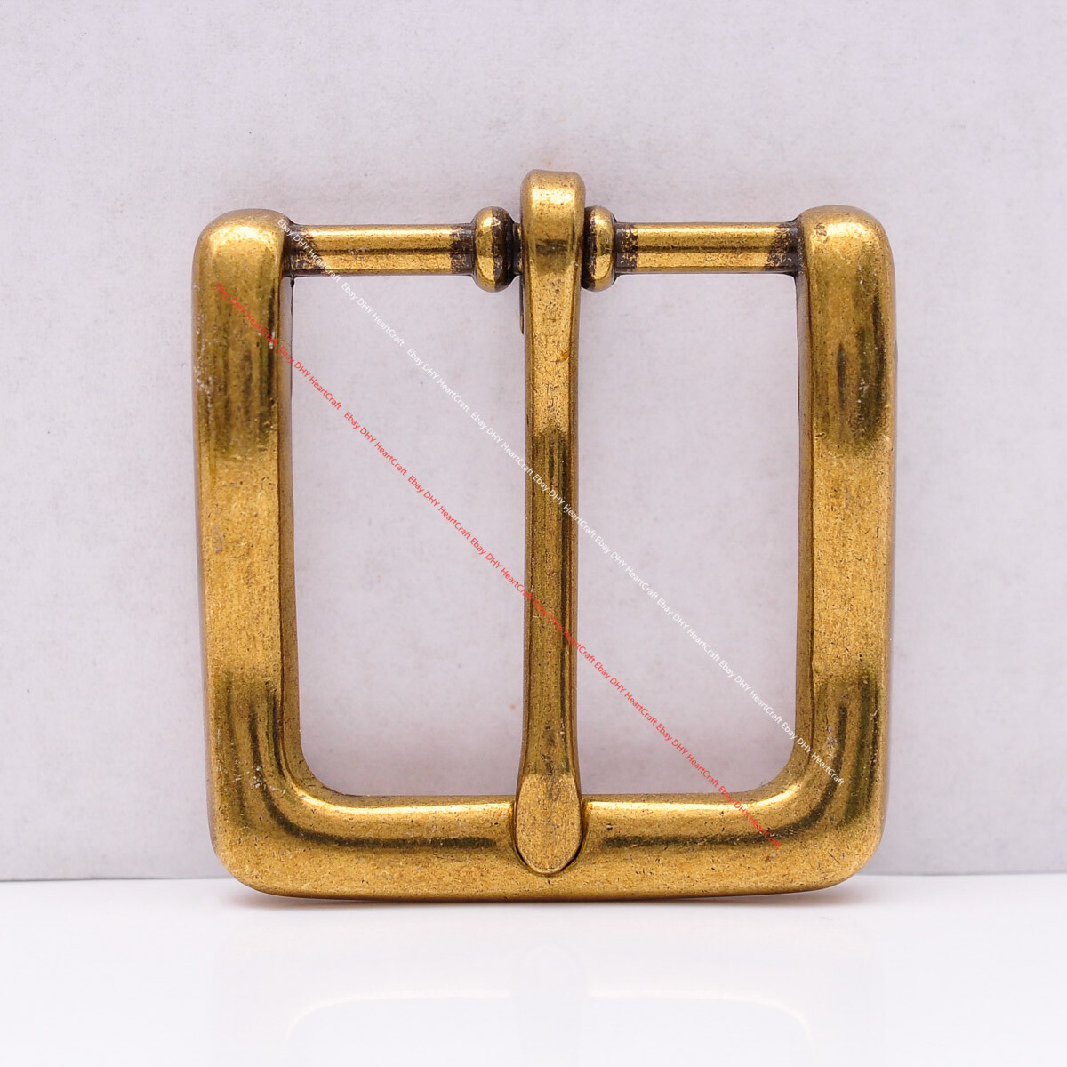 CLASSIC BRASS PLATED SINGLE PRONG PIN LEATHERCRAFT BELT BUCKLE REPLACEMENT 35MM