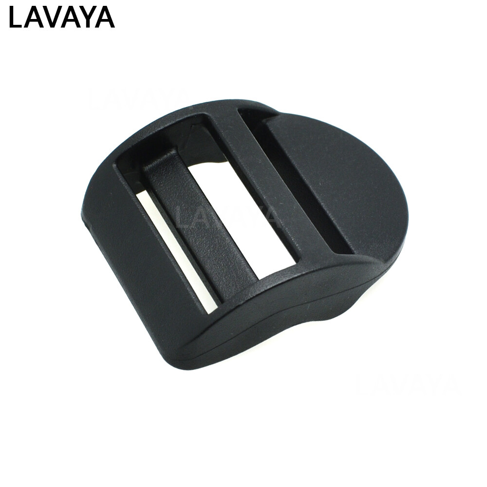 10pcs Ladder Lock Slider Plastic Buckles Belt Buckle Package Accessories Black