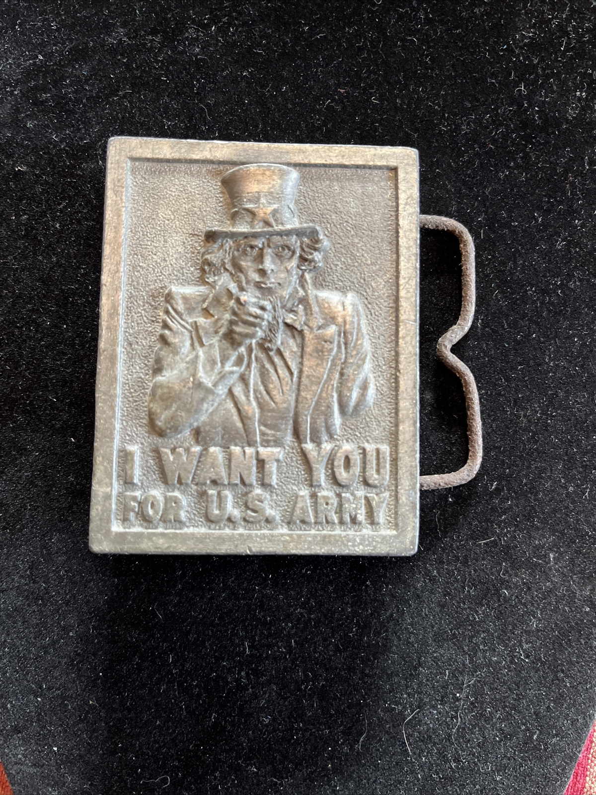 VTG 1975 “I Want You For U S Army » Uncle Sam Belt Buckle Bergamot Brass Works