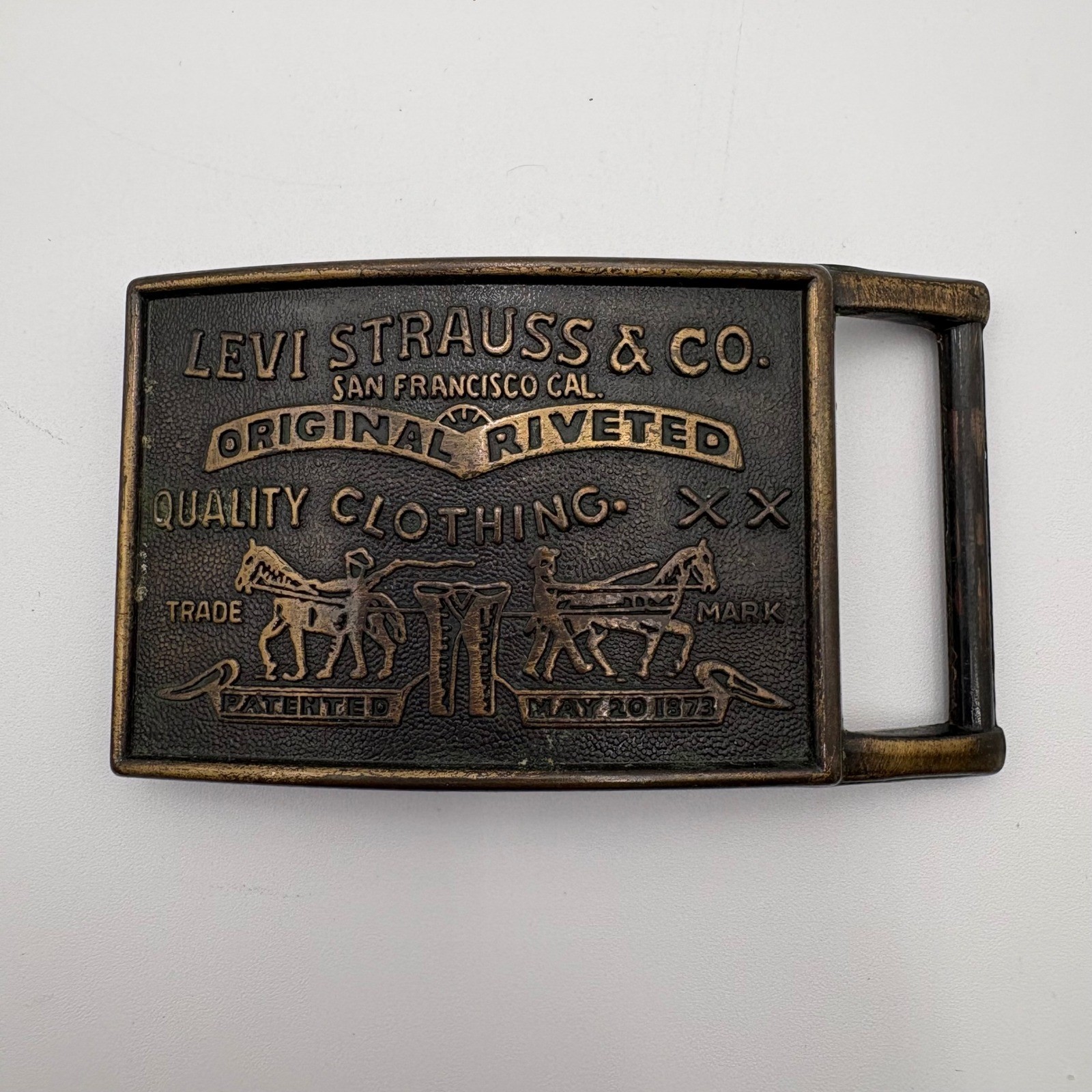 Levi Strauss Co Original Riveted Quality Clothing Belt Buckle San Francisco Cal
