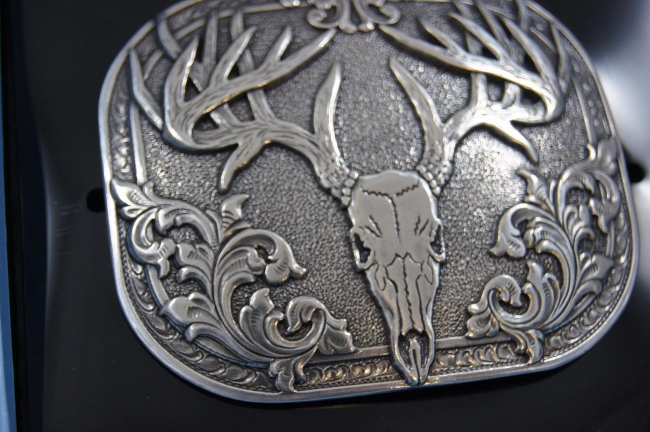 Nocona Western Buck Deer Skull Belt Buckle 37984