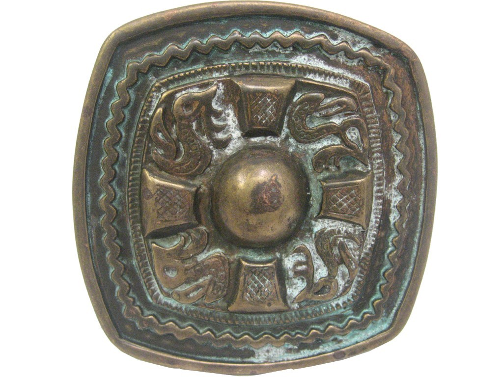 Celtic Cross – Brass Antique Patina Finish Belt Buckle
