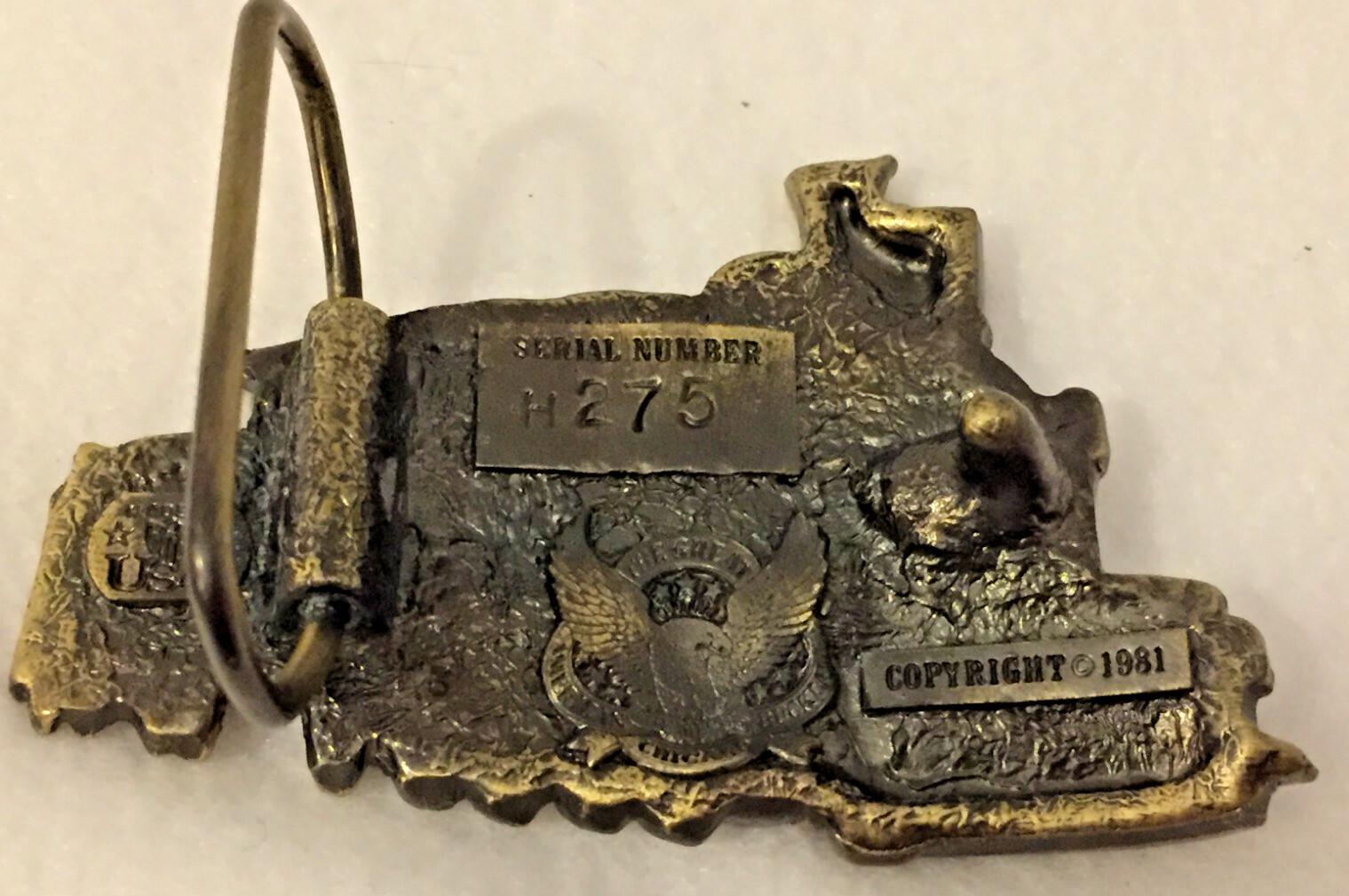Train Belt Buckle The Great American Buckle Company Locomotive 1981 Vintage