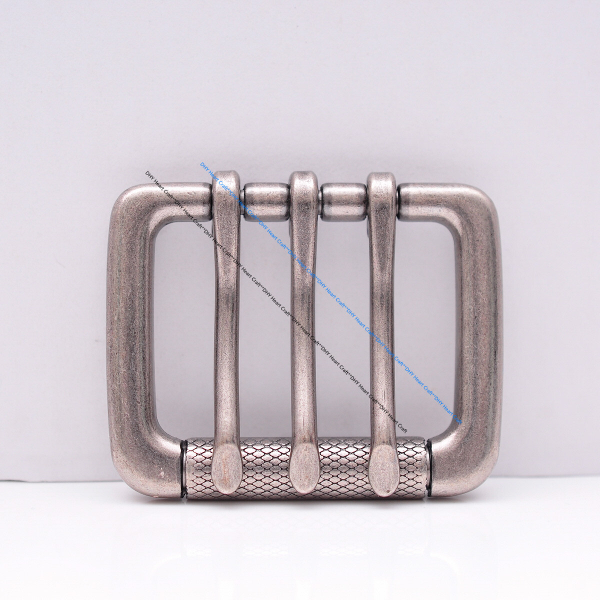 Heavy Sturdy Retro Triple Tongue Pin Prong Men Belt Buckle Fit 45MM Belt Straps