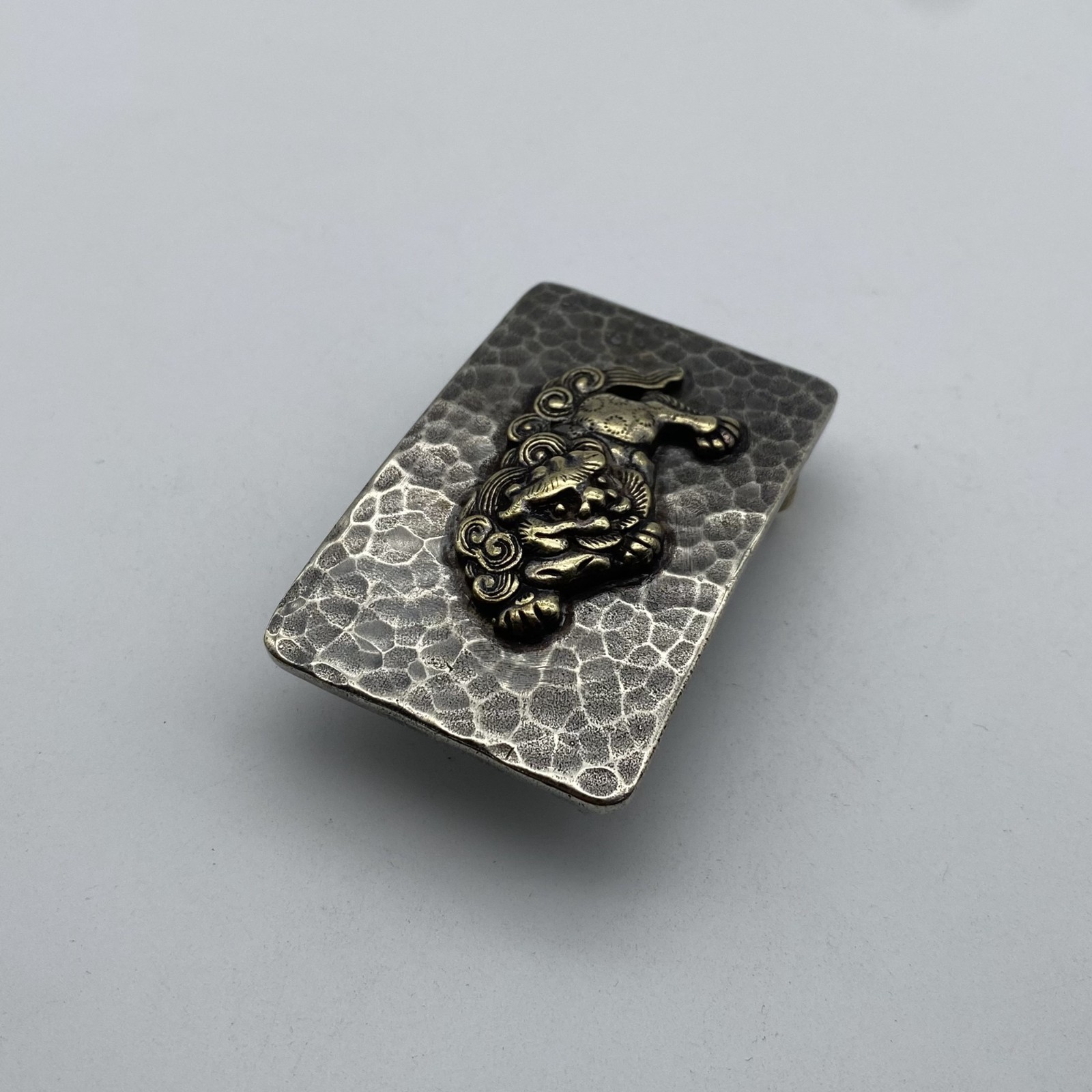Vintage Old Silver Buckle,Mythology Kirin- Auspicious Beast,Belt Hardwares