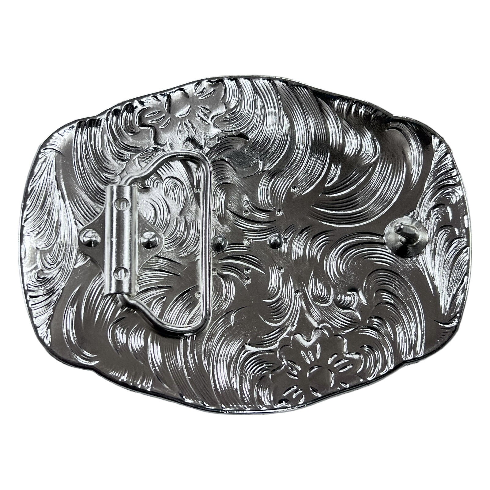 Horse Head Rodeo Belt Buckle Silver And Gold