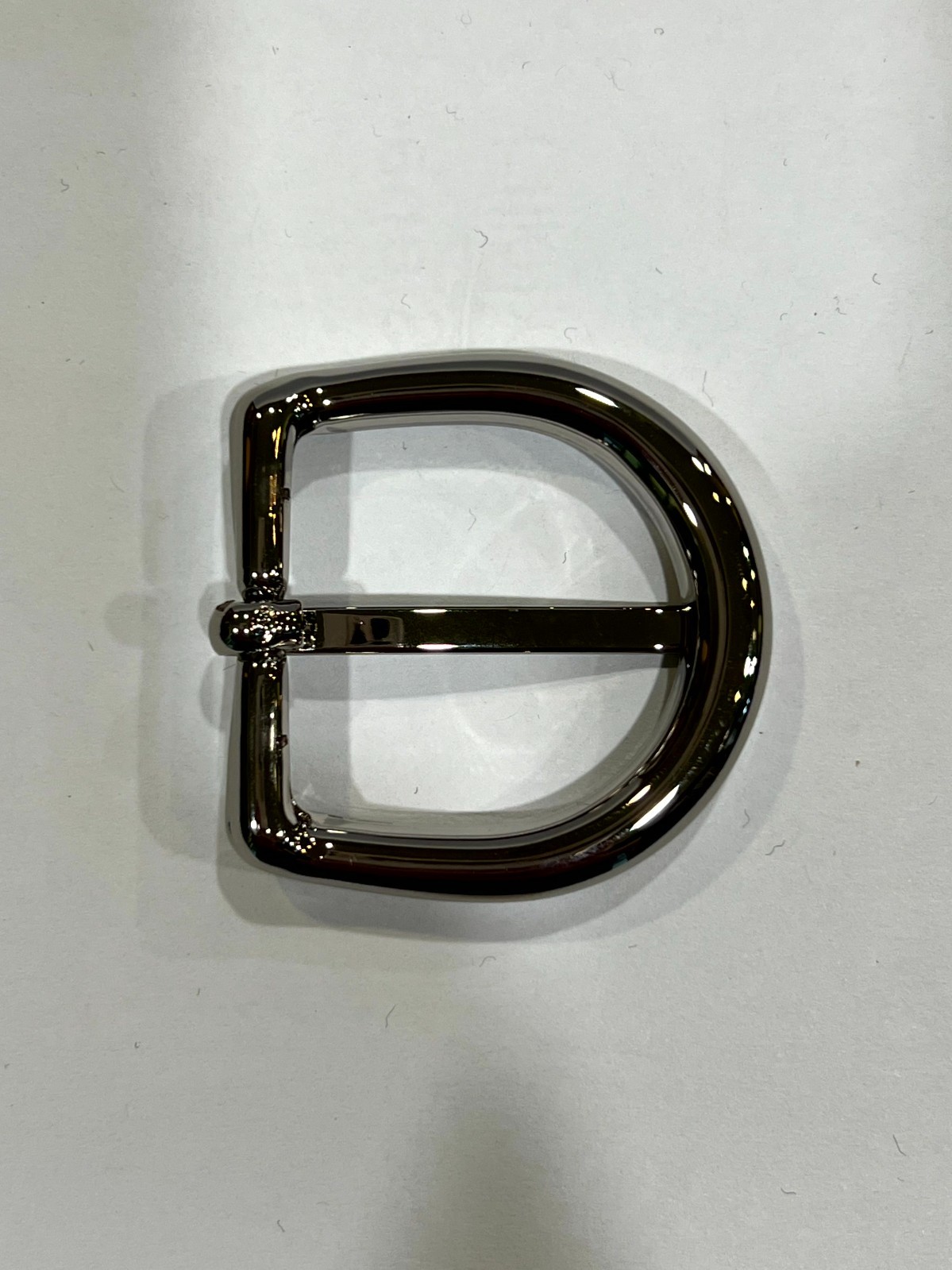 Solid Brass Polished Nickel Belt Buckle Made in Italy Fits 1.18&Prime; Belt Strap