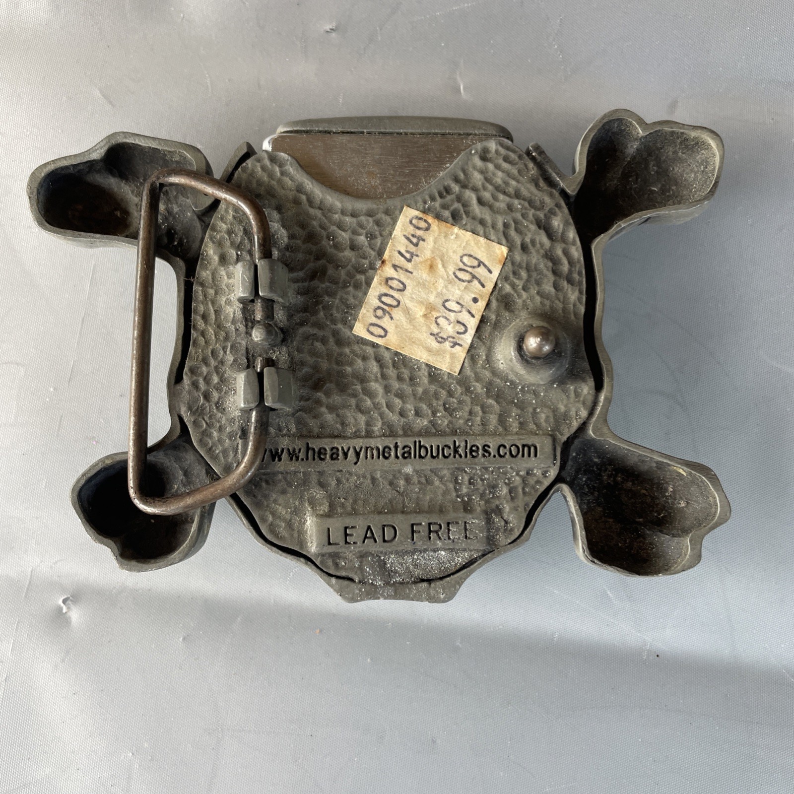 Skull Buckle 3in Tall 2.5in Wide Metal