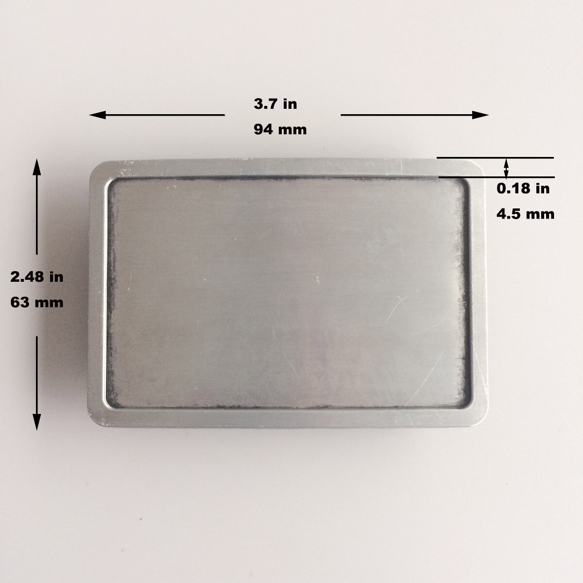 Antique Brushed Silver Rectangle Blank Belt Buckle for Engraving also US Stock