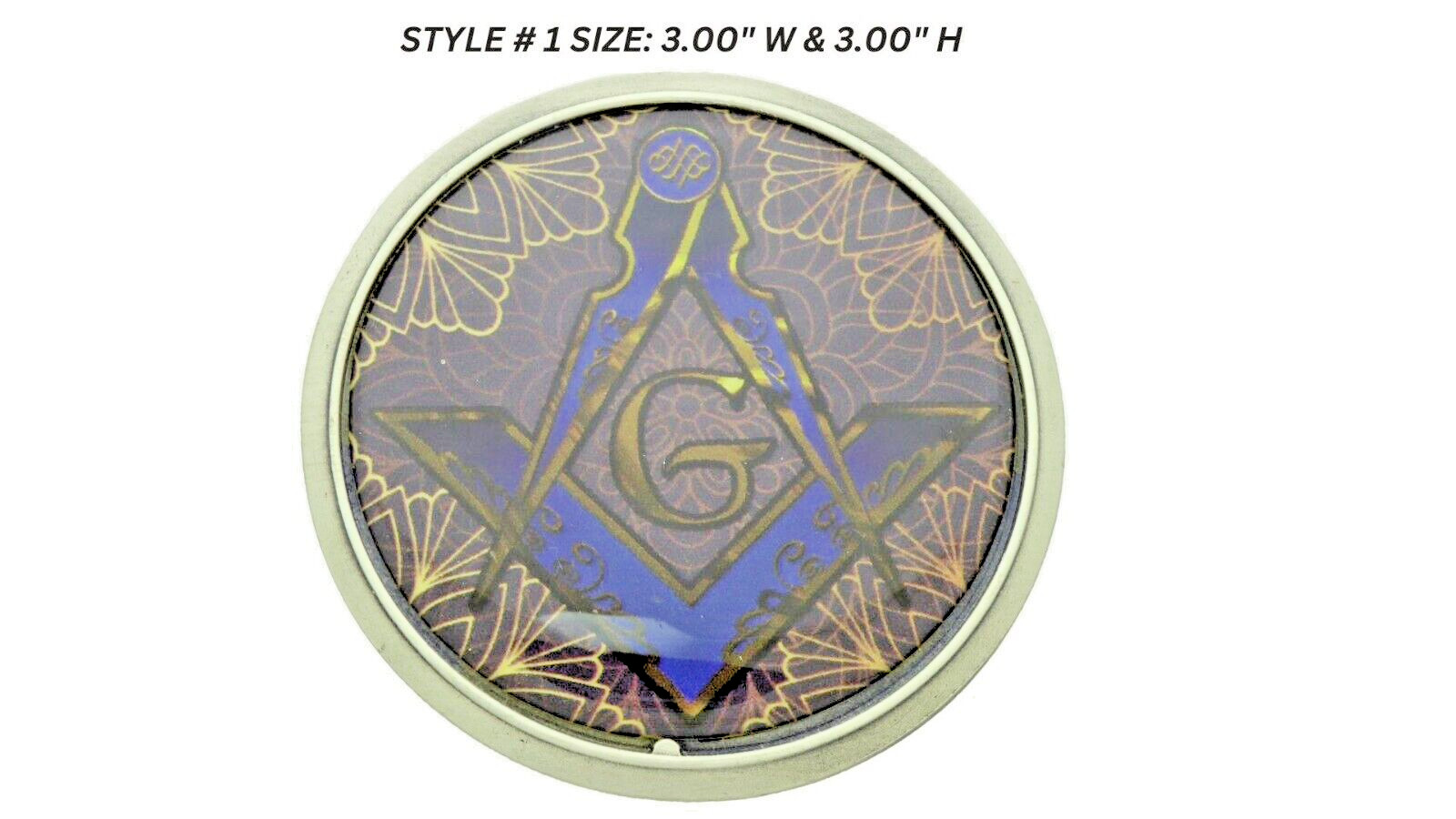 Mason Masonic Fraternal Compass Masonry Freemasonry Master Belt Buckle Vintage