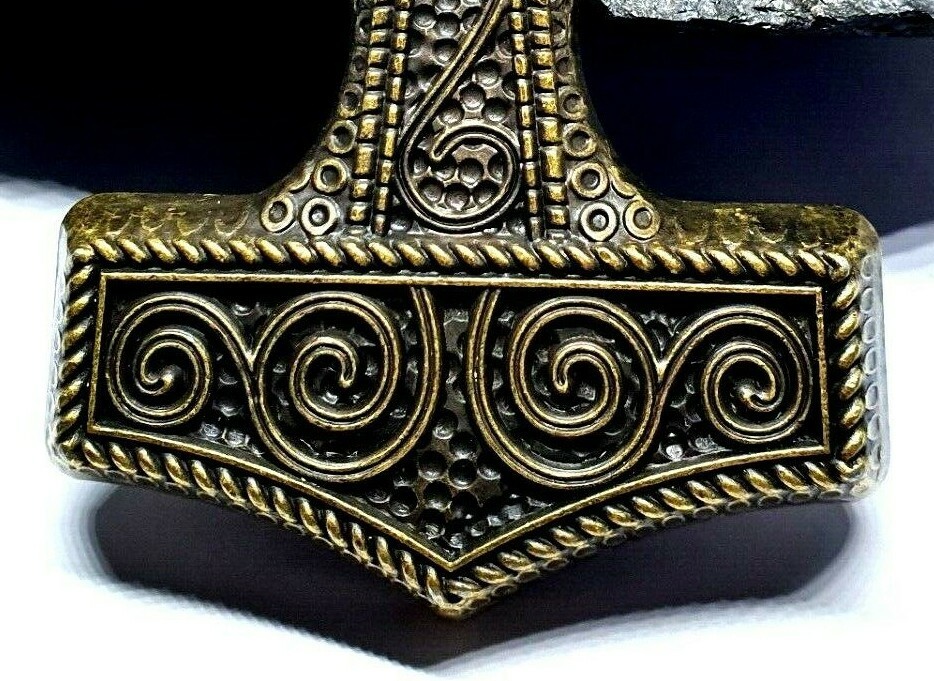 Belt Buckle Thor&rsquo;s Hammer Viking Celtic Raven Skane Metal Bronzed Buckle Only