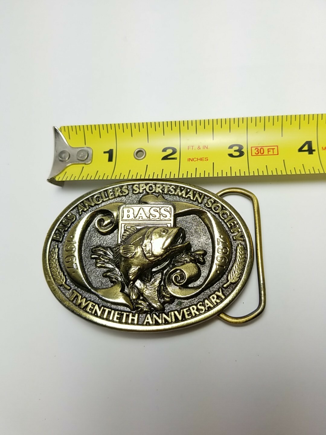 1987 Bass Anglers Sportsman Society USA Belt Buckle