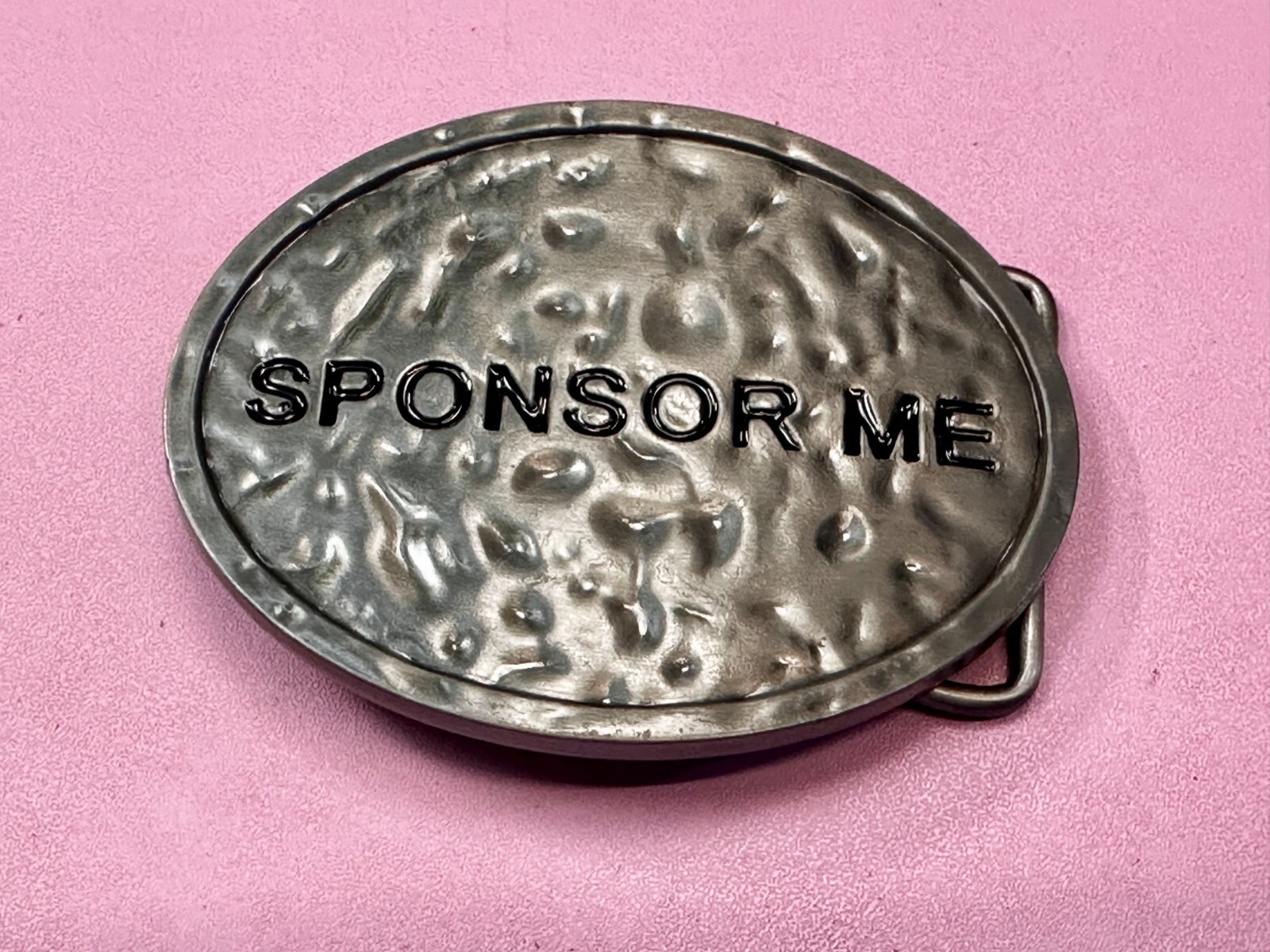 Sponsor Me Funny Cool Novelty Silver Tone Oval Belt Buckle by Buckle Rage