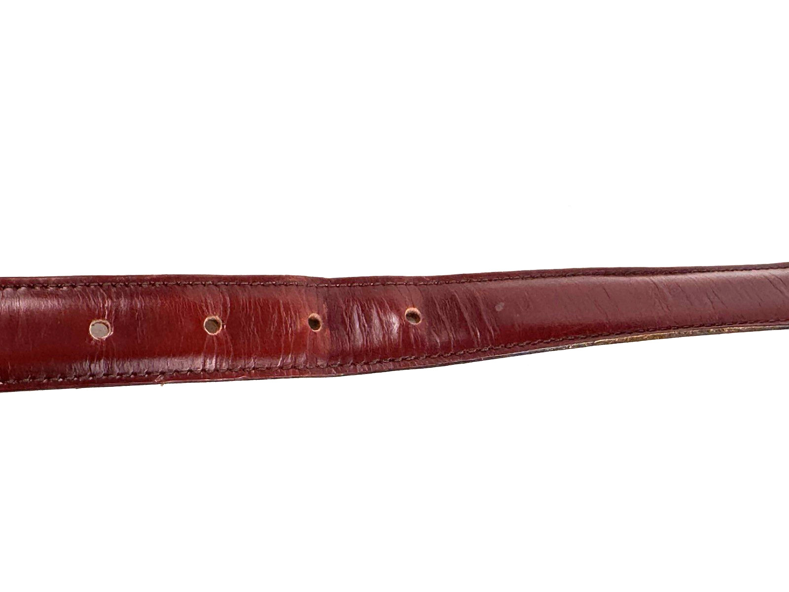 Dooney & Bourke Belt Mens Size 36 Dark Brown Calf Leather Brass Buckle 9121