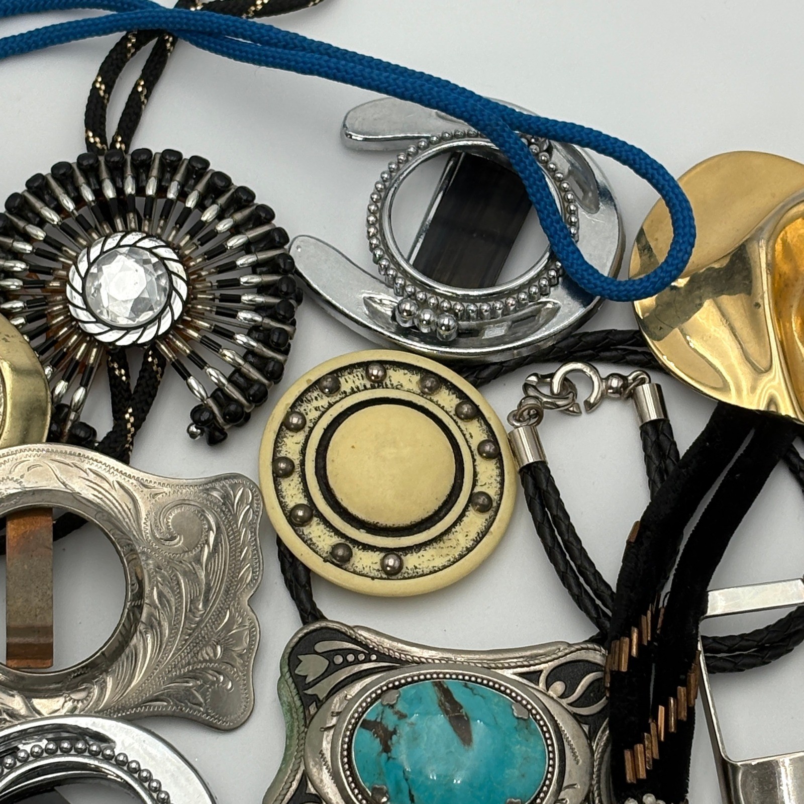 Western Bolo Tie and Belt Buckle Lot 11pc