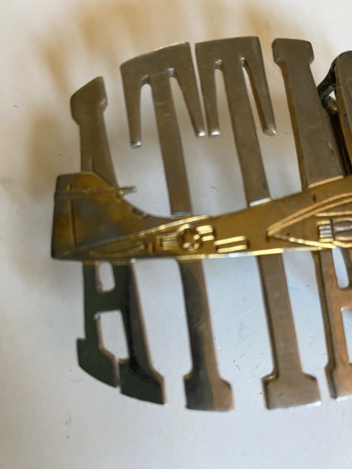 Belt Buckle Vintage Attack With Jet On It Unmarked