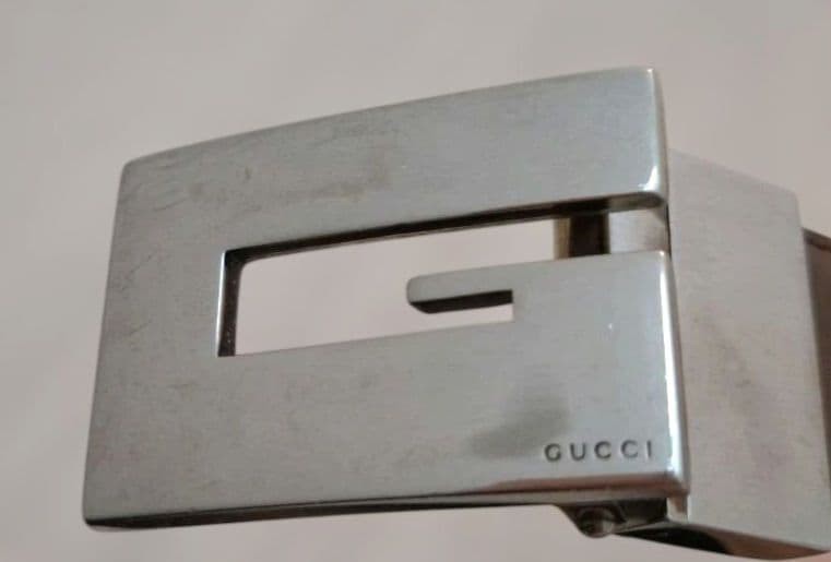 GUCCI buckle belt G Logo Silver hardware Made in Italy Leather Black Brown Men&rsquo;s