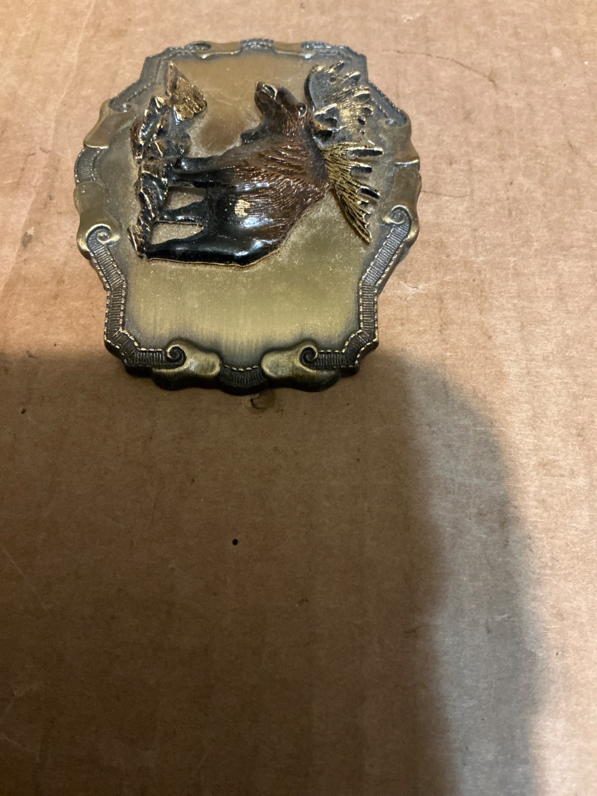 Used Metal Alloy Belt Buckle Majestic Moose Raintree Buckle & Jewelry