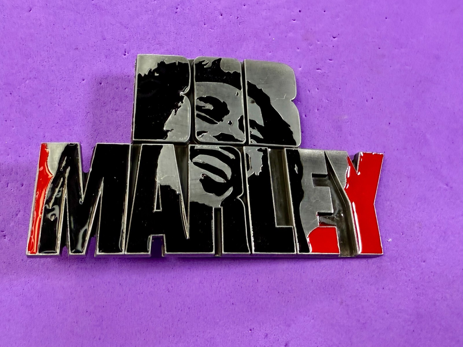 BOB MARLEY Block Letters Jamaica Iconic Reggae Music Artist Reggae Belt Buckle
