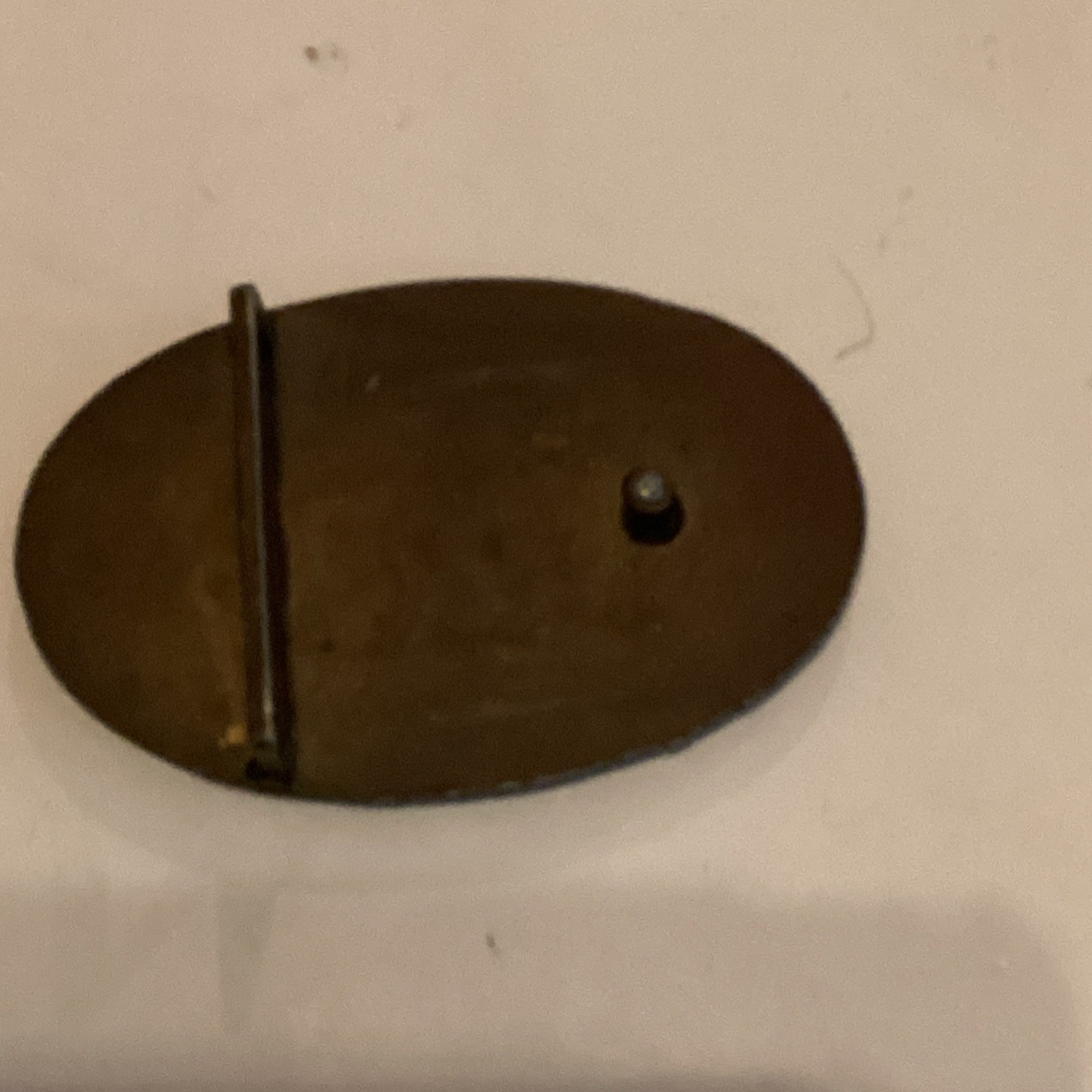 Men’s Oval Bronze Metal Frame Belt Buckle Raised CS Logo Antique Finish 1.5&Prime;