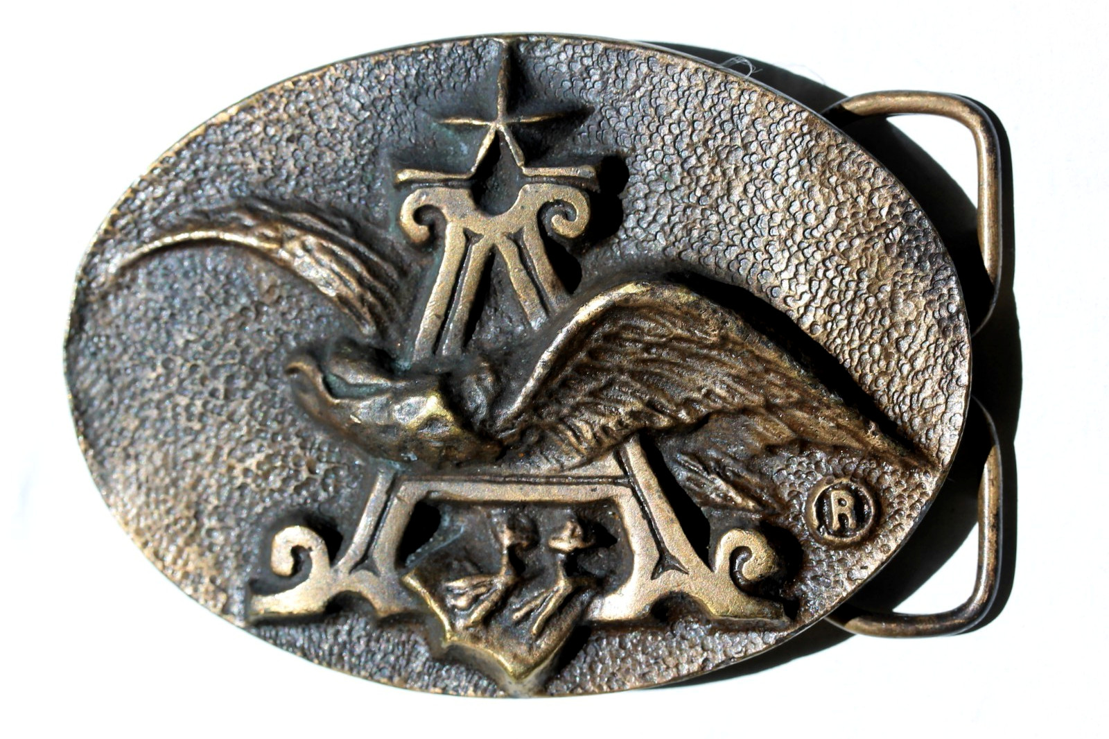Vintage ANHEUSER BUSCH / BUDWEISER BEER, Metal Belt Buckle