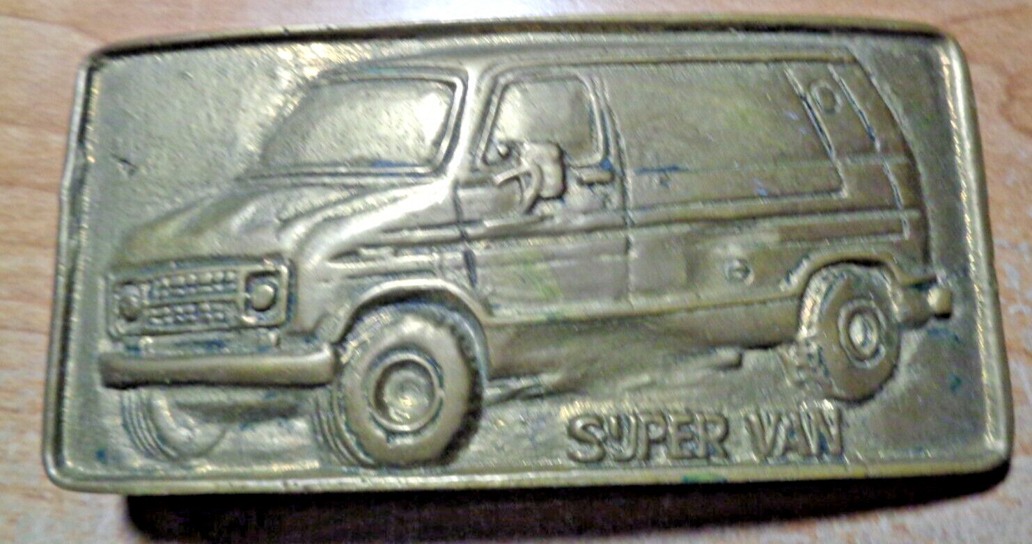 Vintage Solid Brass Belt Buckle – Super Van
