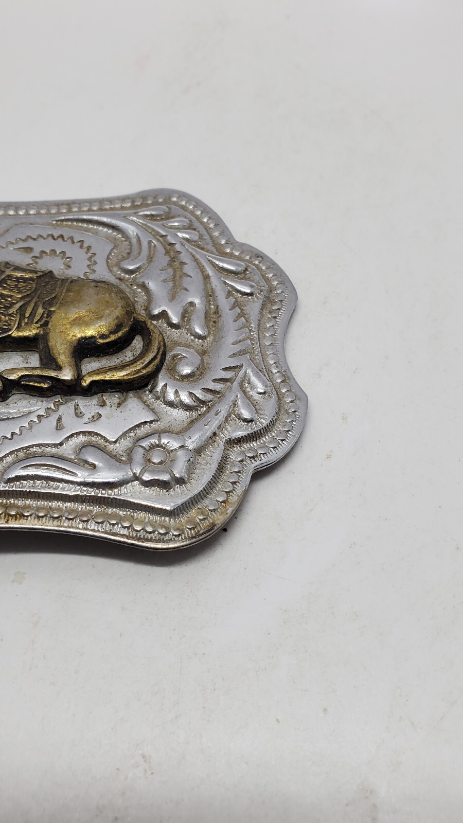 Raised Horse Bowing Saddle Buckle Rodeo Cowboy Western Rancher Riding West
