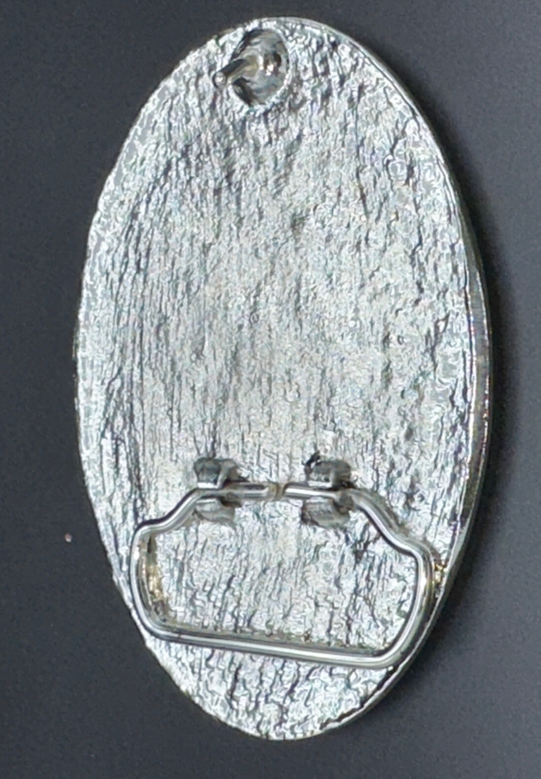 Buck Deer Belt Buckle Unbranded Two Tone Laser Cut Wood in Silver Tone Frame