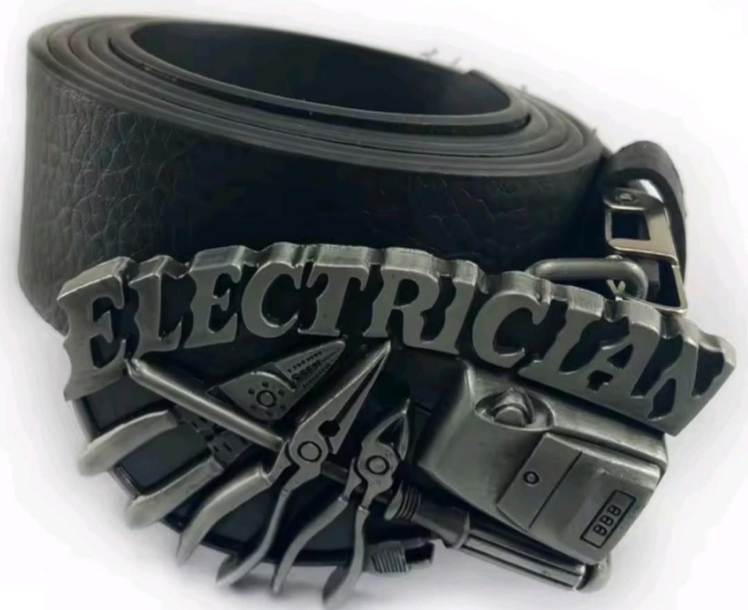 New Electrician tool tools Belt Buckle Metal More Trades Listed Plumber Roofer