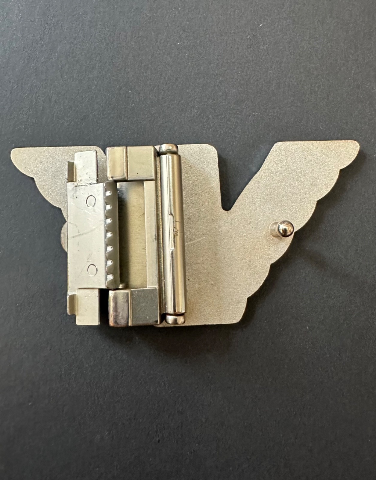 Emporio Armani GA Eagle Logo Metal Belt Buckle – Silver & Black – Pre-Owned