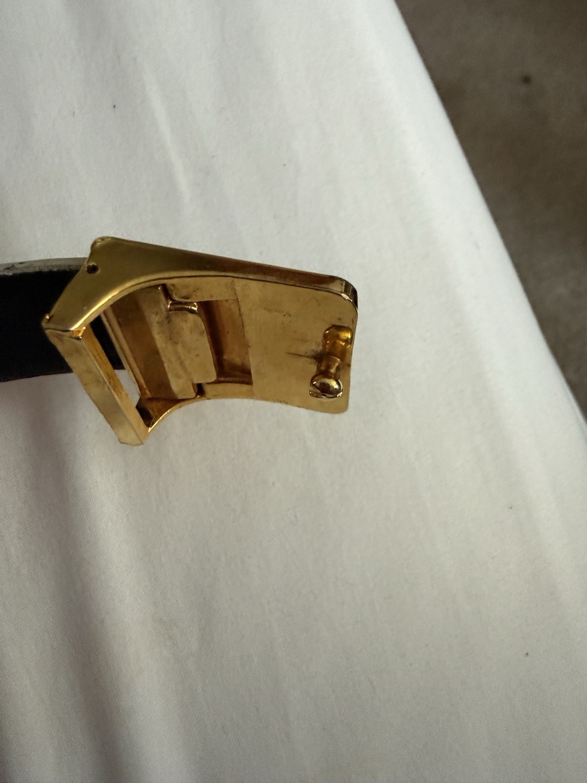 Gucci Black & beige Belt Vintage