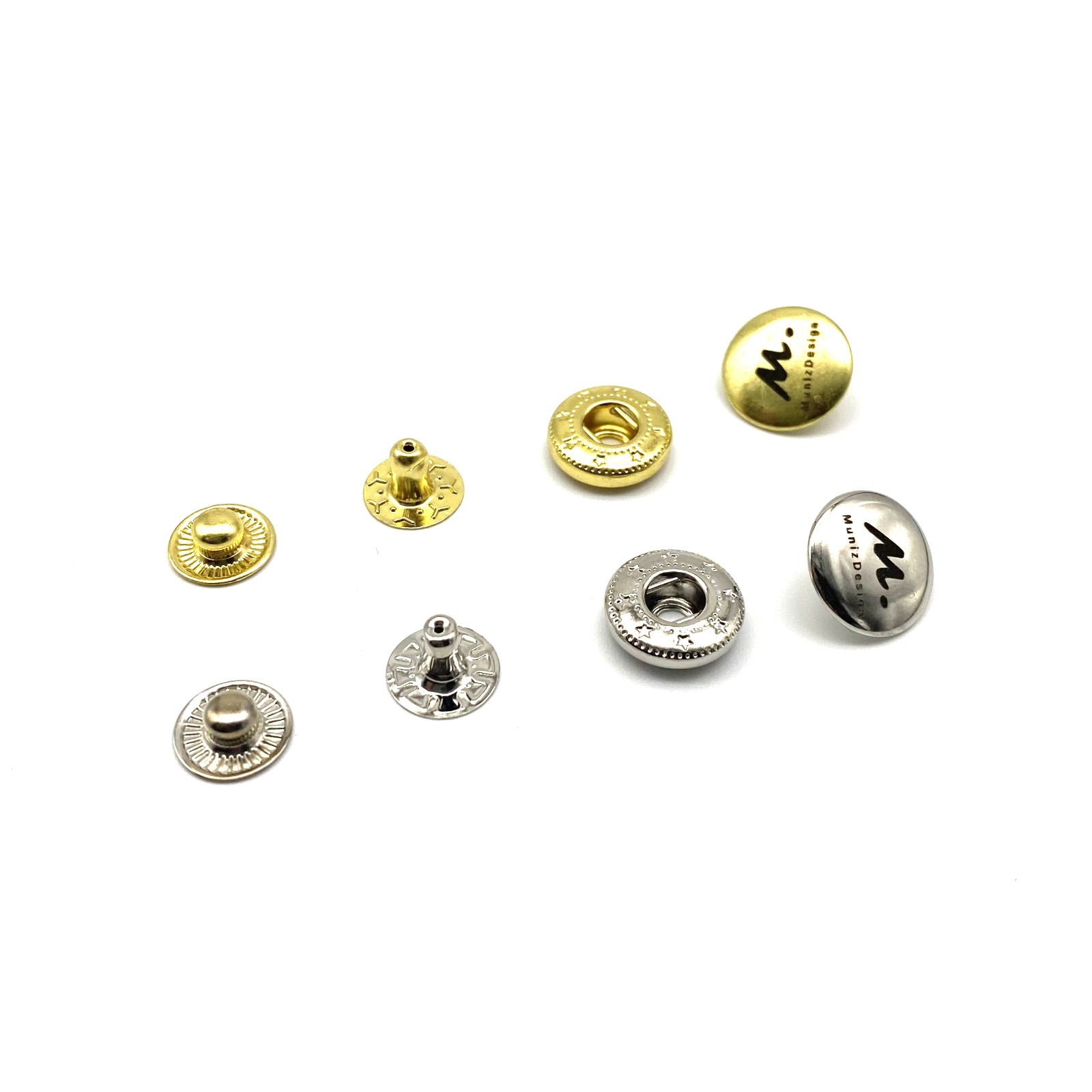 Personalized Logo/Text Brass Snap Buttons,Leather Snaps,4size 8/10/12.5/15mm lot