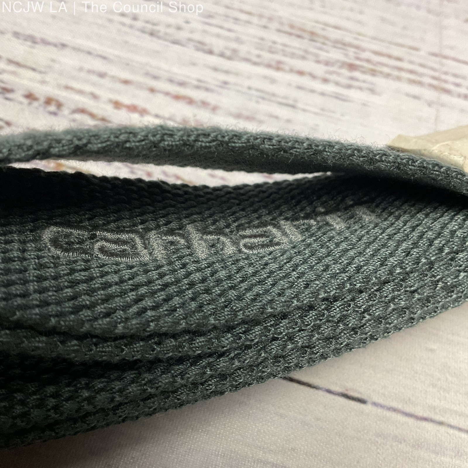 Carhartt Work In Progress Script Tonal Silver Pine Green Belt – Size 47&Prime; New