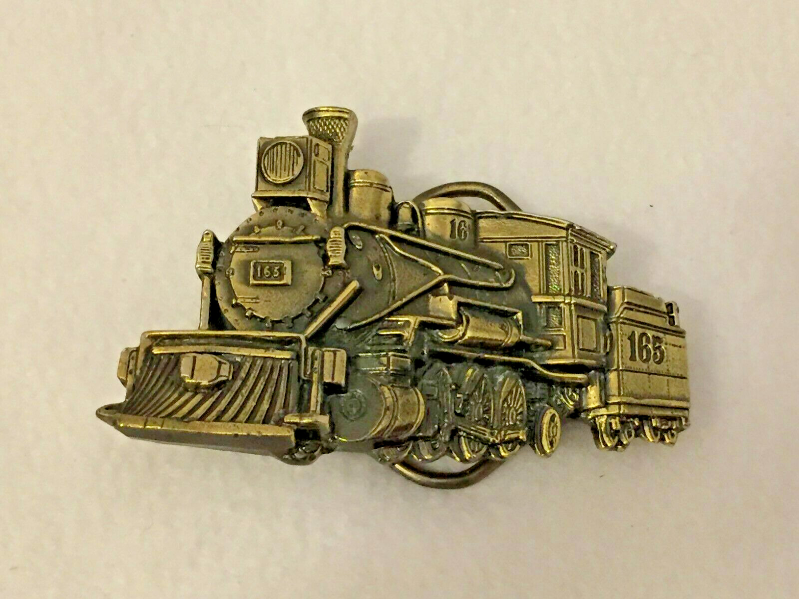 Train Belt Buckle The Great American Buckle Company Locomotive 1981 Vintage