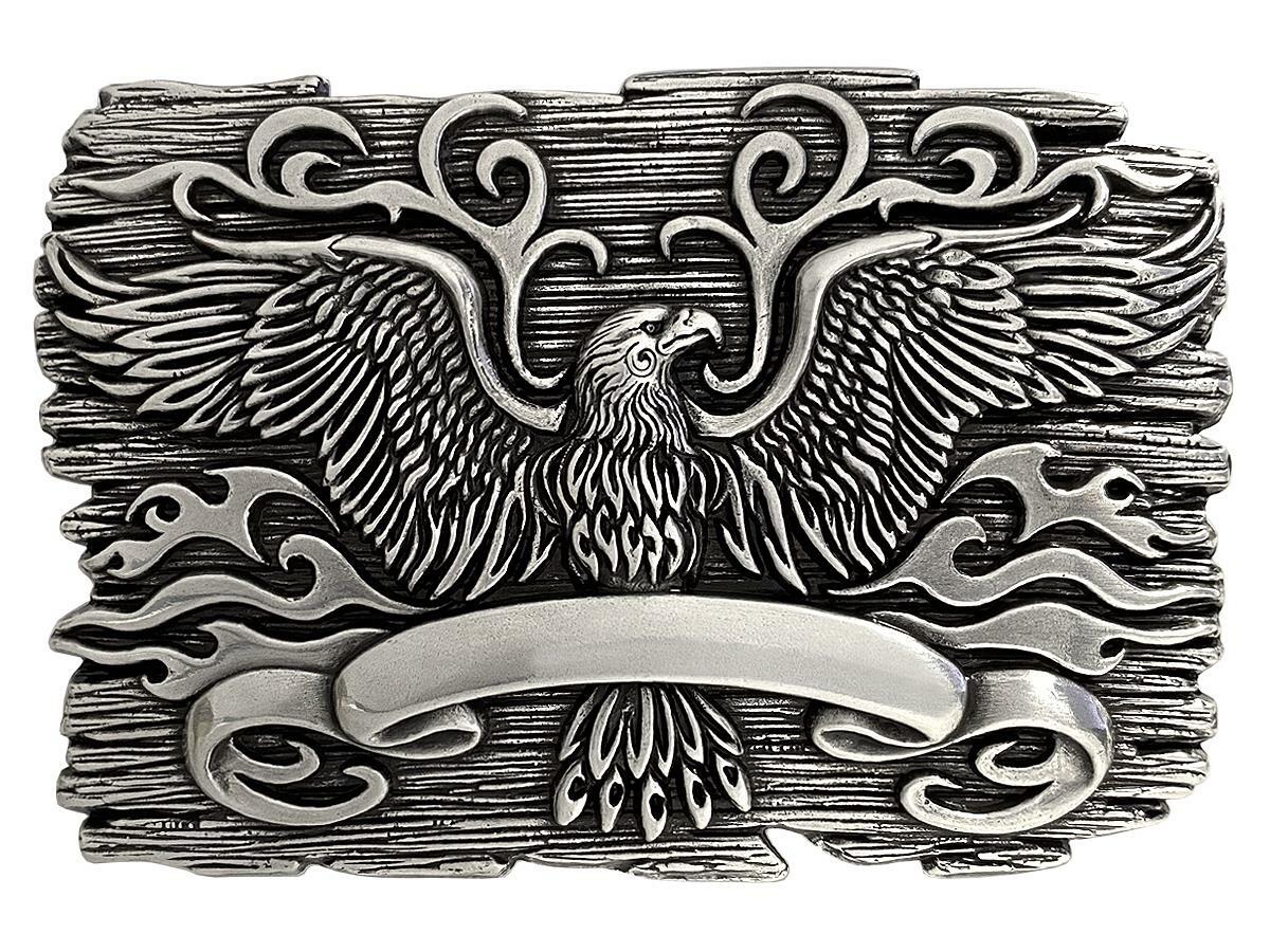 Antique Engraved Eagle Crest Belt Buckle Fits 1-1/2&Prime;(38mm) Wide Belt