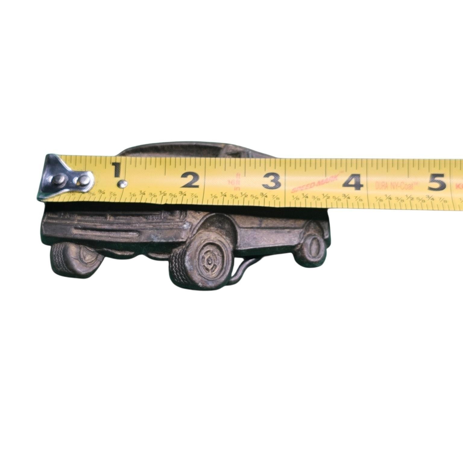Vintage Metal Van Belt Buckle Rustic Truck Design