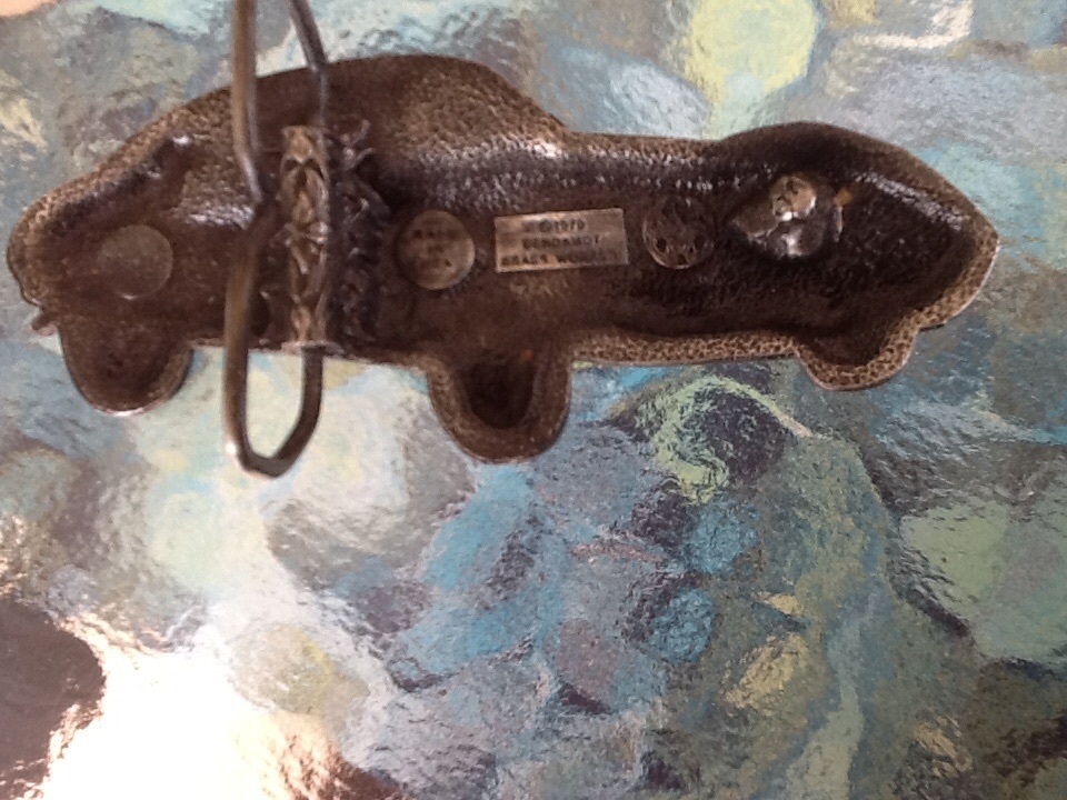 Corvette Brass Belt Buckle, Bergamot Brass Works, Post & Loop, USA