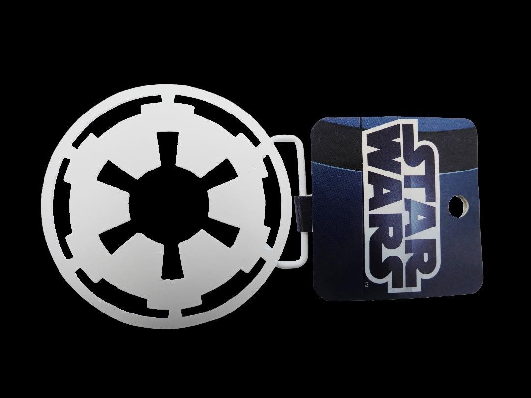 STAR WARS IMPERIAL LOGO BELT BUCKLE WHITE METAL ORIGINAL NEW AUTHENTIC WITH TAG