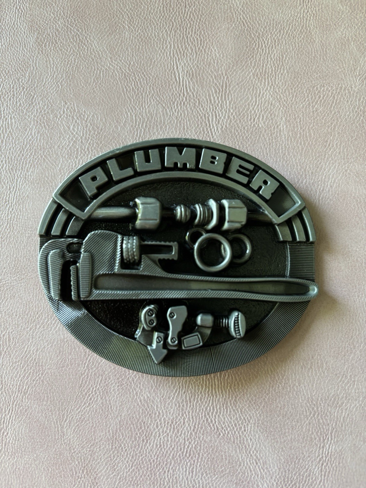 Plumber Belt Buckle Western Cowboy Native American