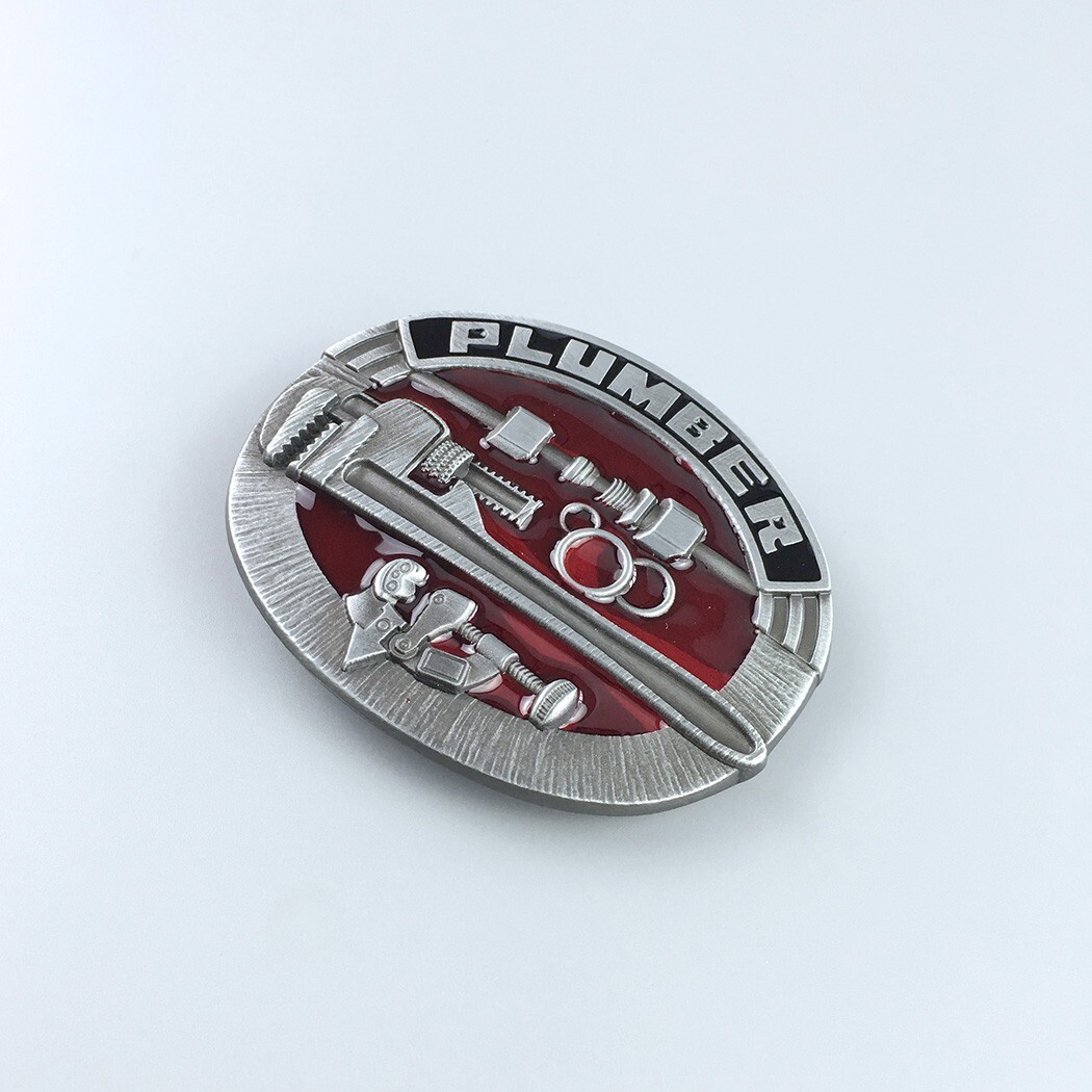 Vintage Style Enamel Trades Tradesman Belt Buckle Boucle de ceinture