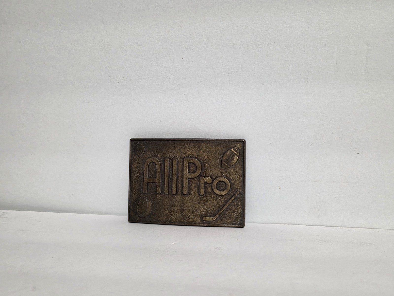 VTG All Pro Hockey Football Basketball Baseball Sports Belt Buckle Bronze Color